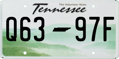 TN license plate Q6397F