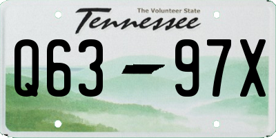 TN license plate Q6397X