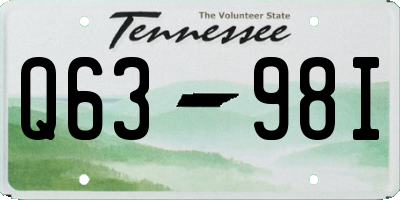 TN license plate Q6398I