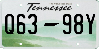 TN license plate Q6398Y