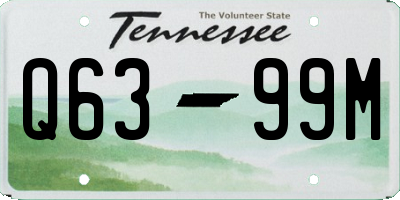 TN license plate Q6399M