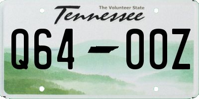 TN license plate Q6400Z