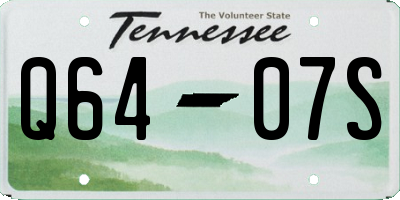 TN license plate Q6407S