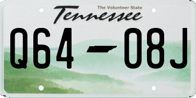 TN license plate Q6408J
