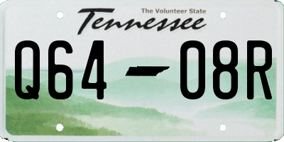 TN license plate Q6408R