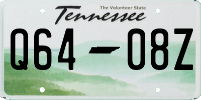 TN license plate Q6408Z