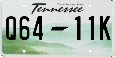 TN license plate Q6411K