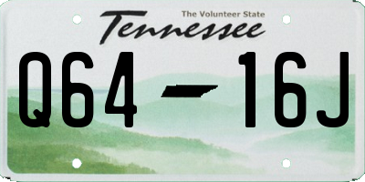 TN license plate Q6416J