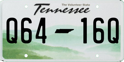 TN license plate Q6416Q