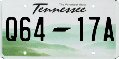 TN license plate Q6417A