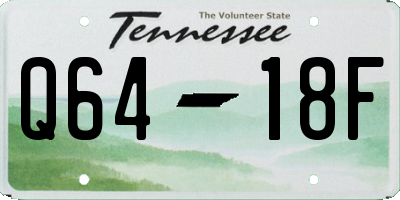 TN license plate Q6418F
