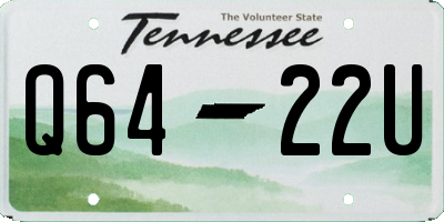 TN license plate Q6422U