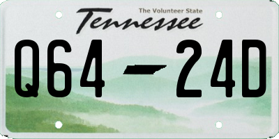 TN license plate Q6424D