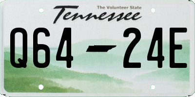 TN license plate Q6424E