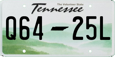 TN license plate Q6425L