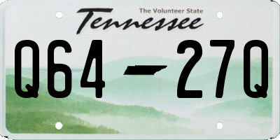 TN license plate Q6427Q