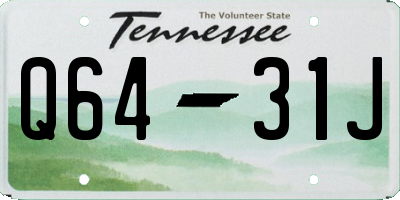 TN license plate Q6431J