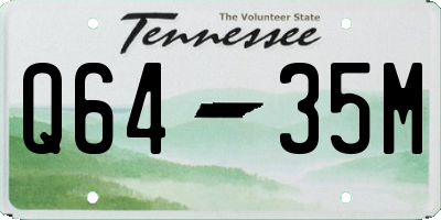 TN license plate Q6435M