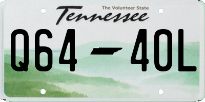 TN license plate Q6440L