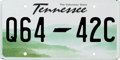 TN license plate Q6442C