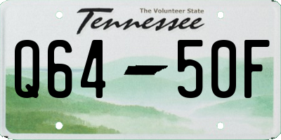 TN license plate Q6450F