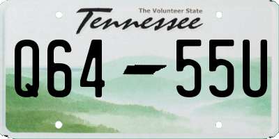 TN license plate Q6455U