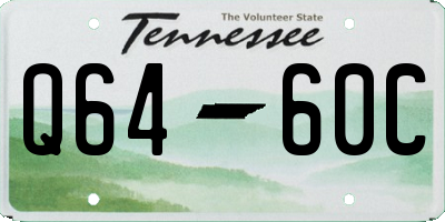 TN license plate Q6460C