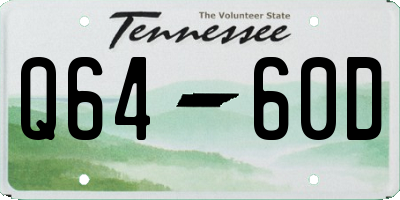 TN license plate Q6460D