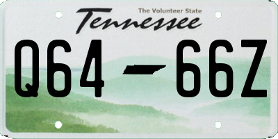 TN license plate Q6466Z