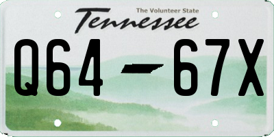 TN license plate Q6467X