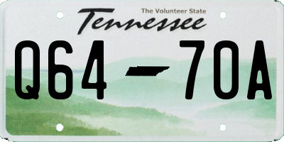 TN license plate Q6470A