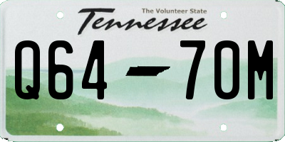 TN license plate Q6470M