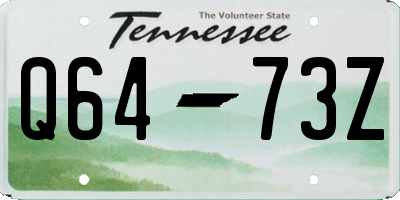 TN license plate Q6473Z