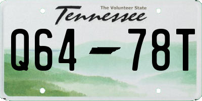 TN license plate Q6478T
