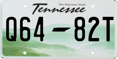 TN license plate Q6482T