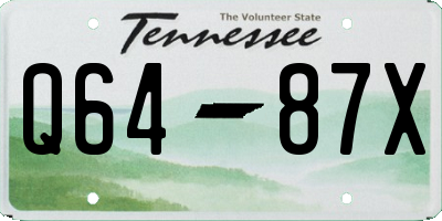 TN license plate Q6487X