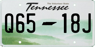 TN license plate Q6518J