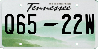 TN license plate Q6522W