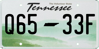 TN license plate Q6533F