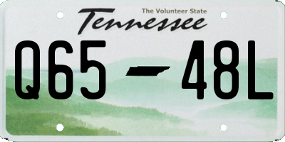 TN license plate Q6548L