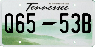 TN license plate Q6553B