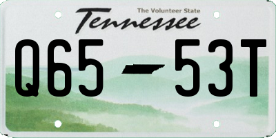 TN license plate Q6553T