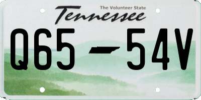 TN license plate Q6554V