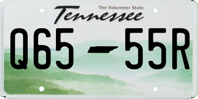 TN license plate Q6555R