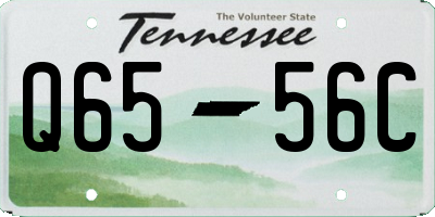 TN license plate Q6556C