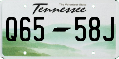 TN license plate Q6558J