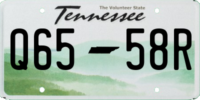TN license plate Q6558R