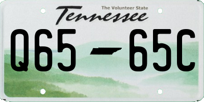 TN license plate Q6565C
