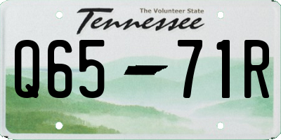 TN license plate Q6571R