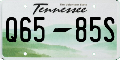 TN license plate Q6585S